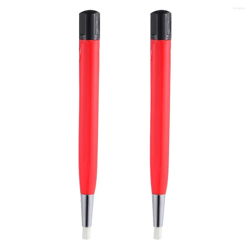 Clocks Accessories 2 Pcs Fiberglass Pen Drilling Sweeping Cleaning Brush Steel Wire Watch Nylon Clock