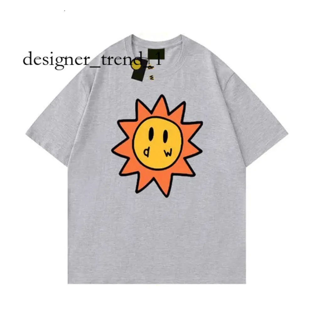 Drew t -shirt mannen Designer T -shirt Smiley Sun Playy Cards T -shirts Grafische afdrukken T -shirt Zomertrend Korte mouw Casual shirts 8324