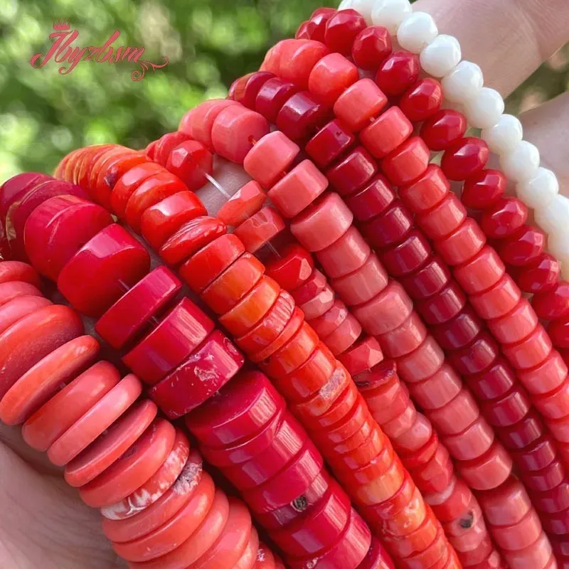 Bijoux perles de pierre de corail naturel