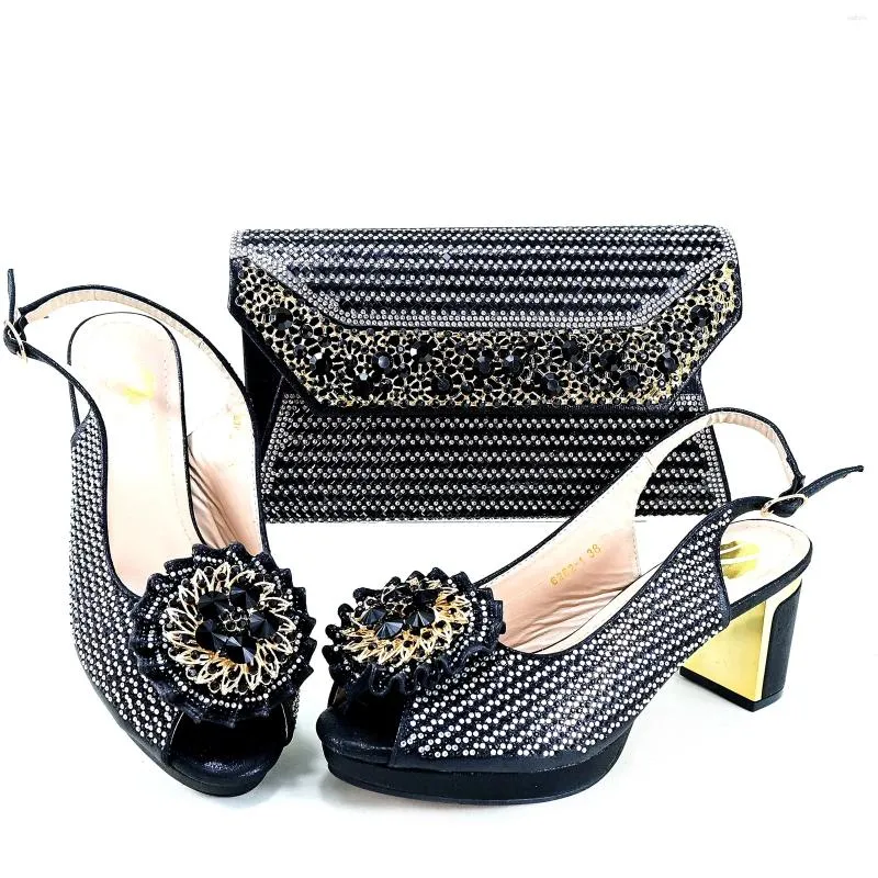 Dress Shoes Doershow Beautiful Style Italian With Matching Bags African Women And Set For Prom Party Summer Sandal HRT1-13