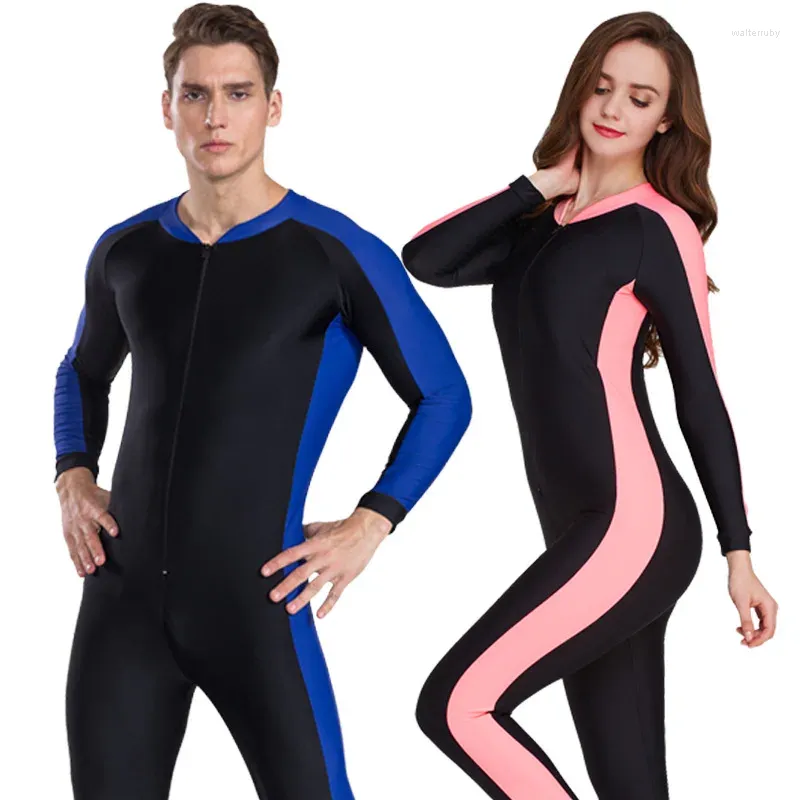 Mulheres Swimwear Homens Mulheres Lycra UPF50 Mergulho Pele Wetsuit Rash Guard - Proteção UV de Corpo Inteiro para Snorkeling Surf Sports