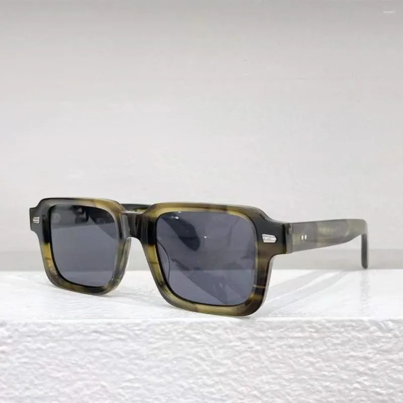 Okulary przeciwsłoneczne luksusowy trend modowy vintage gęsta solidna rama octanowa tac soczewka retro kwadratowy design man 3A najwyższej jakości
