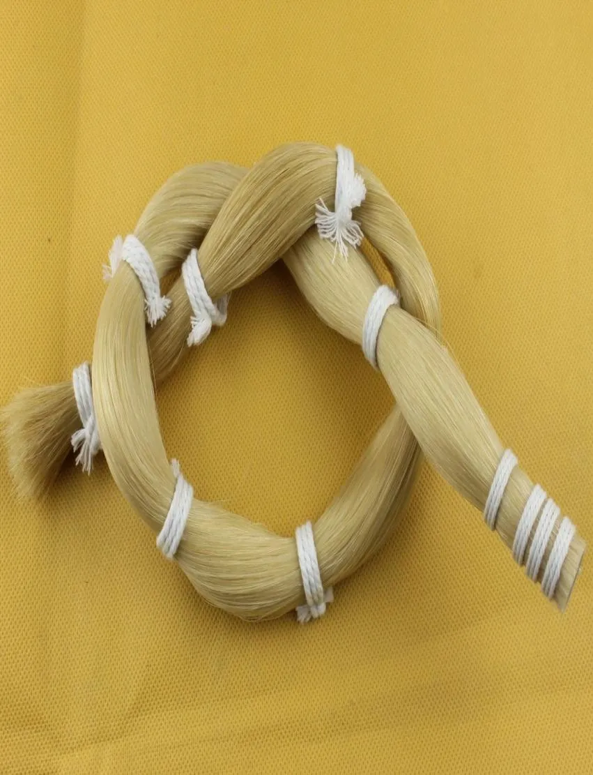 250 g di capelli di coda di cavallo bianco mongolo sfusi in capelli di arco per violino di alta qualità3364977