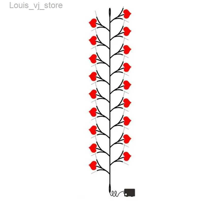 LED cordes Valentine coeur lumière chaîne lumières rouges dans pliable à piles pour chambre hôtel YQ240401