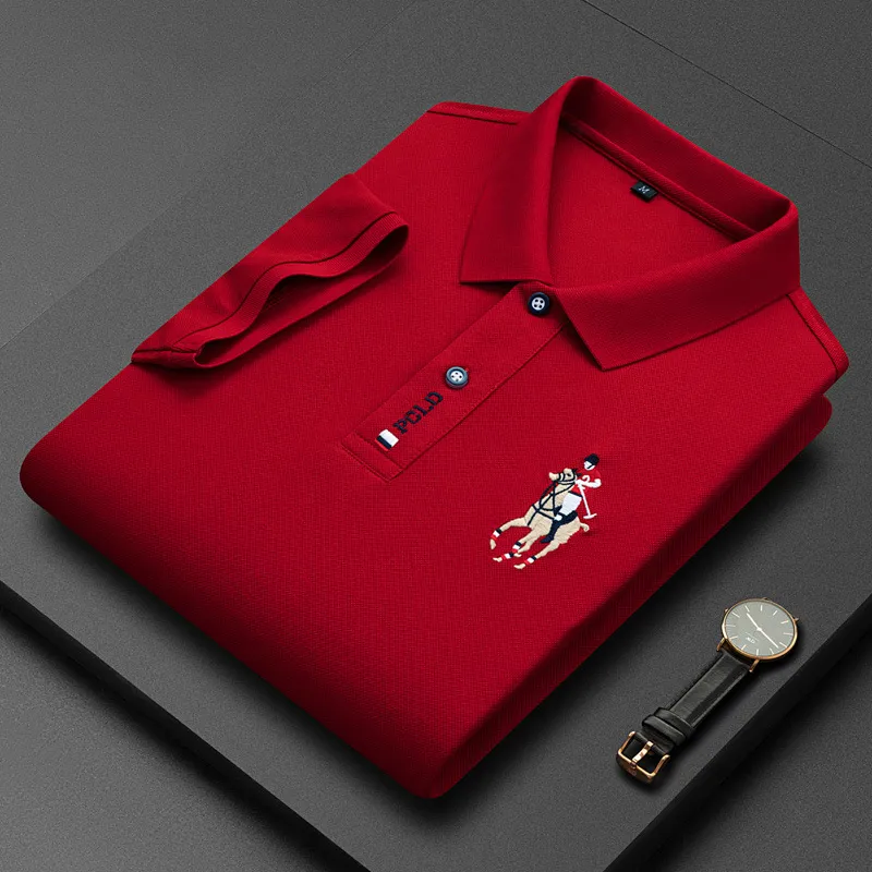 2024 Nouveau polo Men Hommes à manches courtes Tee Businet de haute qualité Business Formal Top Casual brodery Polos T-shirt Individues réussies