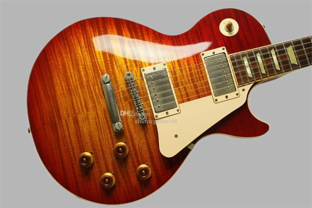 Kiraz Sunburst Maple Elektro Gitar, 80F ELECT GİTAR, resim ile aynı