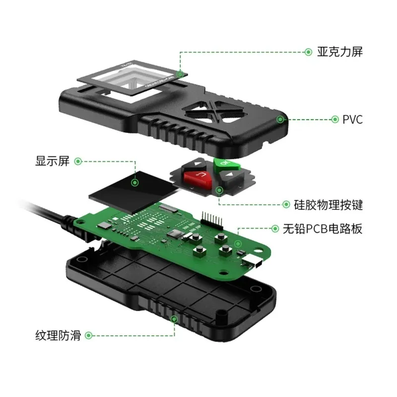 Testador de bateria de carro BM550 6V 12V 24V 100 a 2000 CCA Battery Analyzer 12 Volts Battery Tools System Battery Detect PK KW208