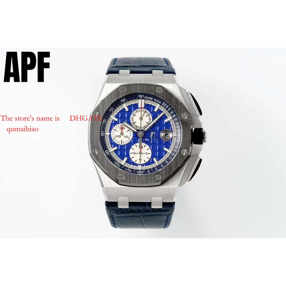 سلسلة الحركة التلقائية The Designers 26400 44mm Time Factory Chronograph Men's Titanium Mechanical APS Steel Speel Watch Superclone 256 Montredeluxe