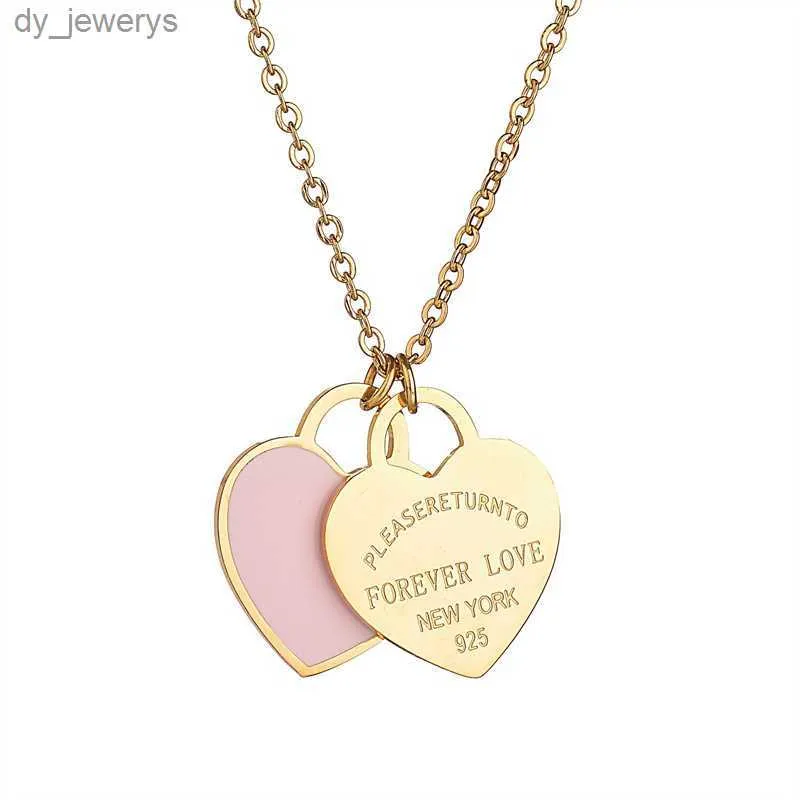 Designer Necklace Jewelry Gold for women trendy jewlery bracelets costume cute necklaces fashion luxurious jewellery custom chain elegance Heart Pendant Necklac