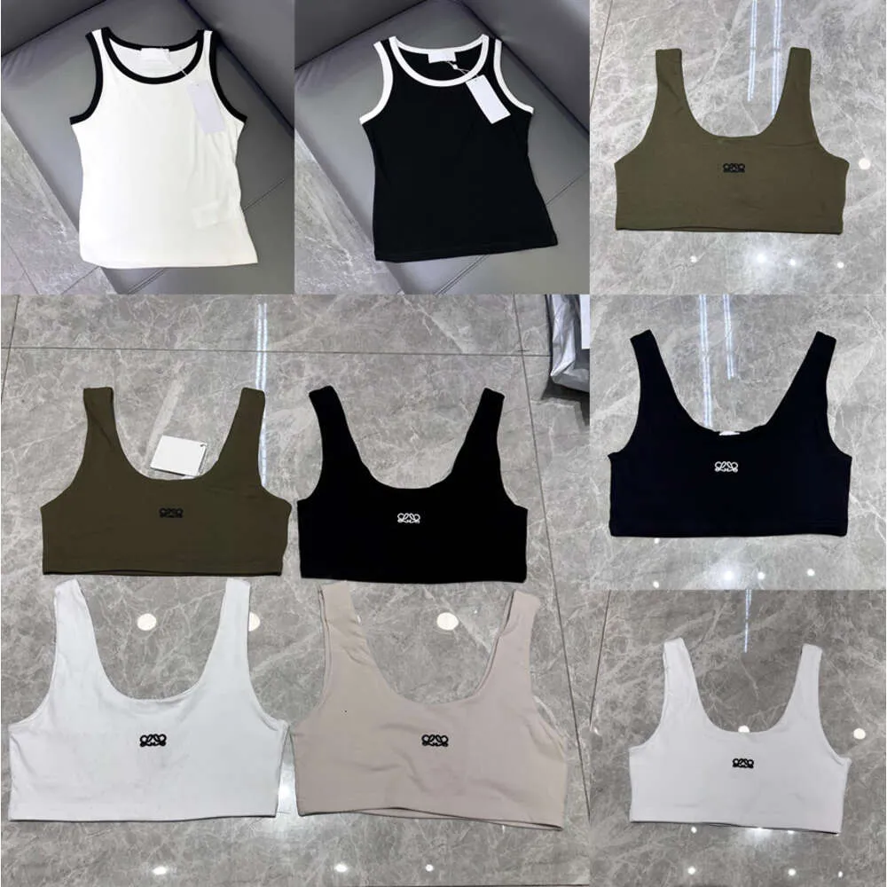 Camisas femininas malhas tanque top slim tops tops designer de verão bordado colete sem mangas o pulôver de malha respirável Sport Sport size s-l fz2404018