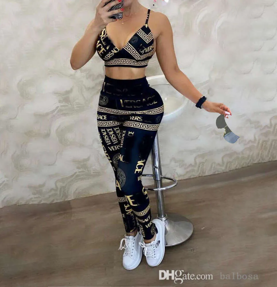 Luxury Two Piece Set Womens Outifits Fashion Designer Tracksuits Chic and Elegant Brand Set Woman 2 Pieces Summer Female Top Pants Pass Sport ActiveWear8