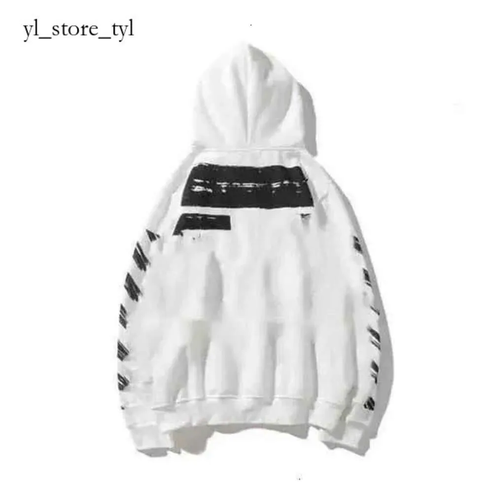 Off Whitehoodie Designer Offend Sweatshirts Ströja målade av White X Arrow Crope Rand Loose Hoodie and Women's T Shirts Off W Hot Office 4213