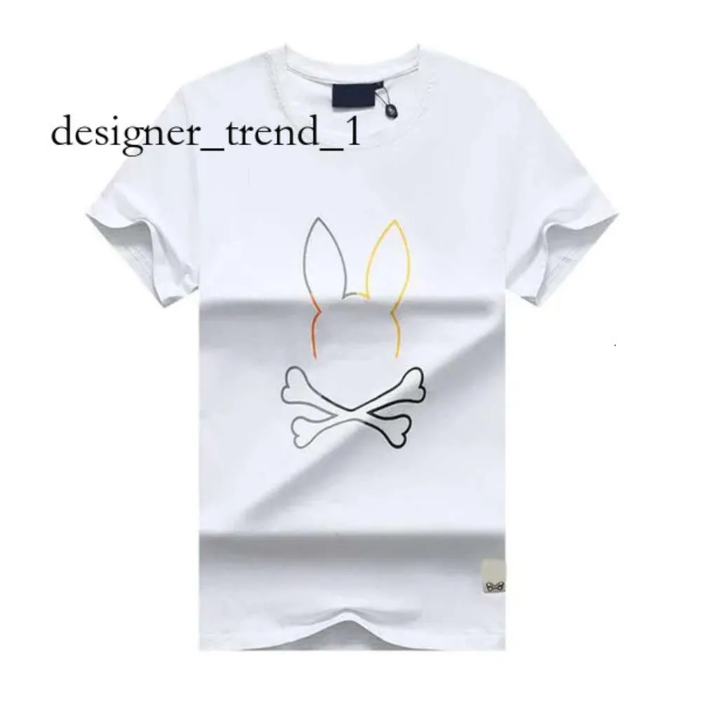 Psyco Bunny Shirts Amerikaanse ontwerper Zakelijke T-shirts Luxe mode Ademend katoen T-shirts Heren Dames VS Casual High Street Polo's Schedel Konijnen T-shirts 5907