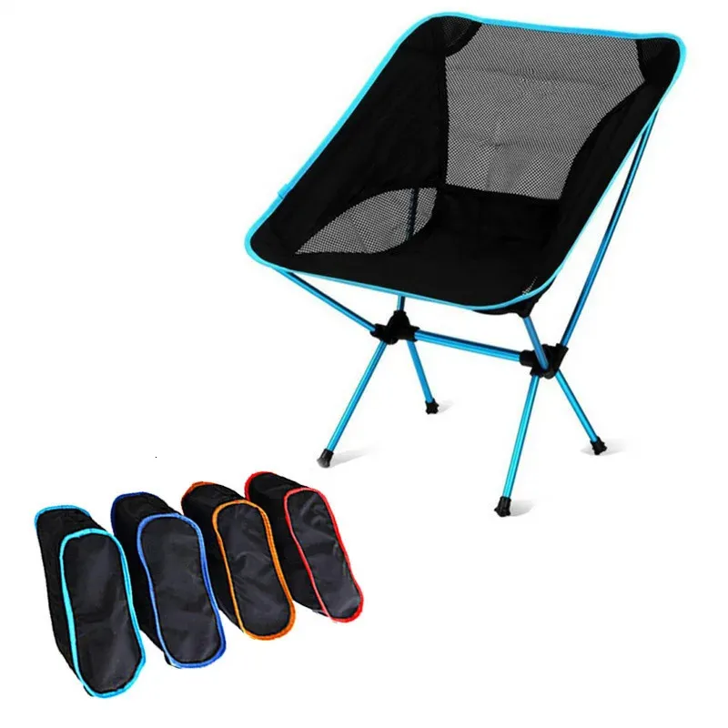 Lichtgewicht compacte opvouwbare campingrugzakstoelen Draagbare opvouwbare stoel voor buitenstrandvissen Wandelen Picknickreizen 240327