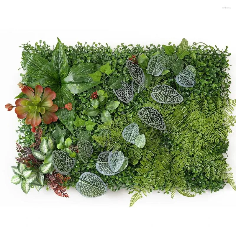 Decorative Flowers Home Decoration Artificial Plant Lawn DIY Fake Grass Carpet Backdrop Wall Hanging Leaf Vegetation For Garden Wedding