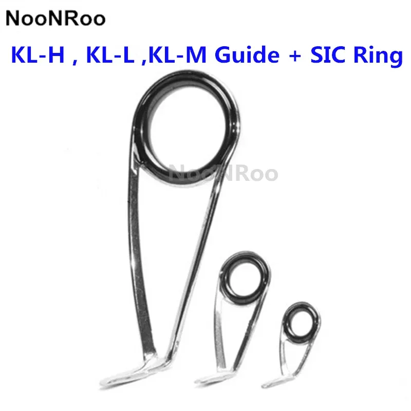 RODS SIC INNER RING مع KLH ، KLL ، KLM Guide Singlefoot Spinning Spinning Guide Kframe Fishing Rod Guide DIY NOONRO