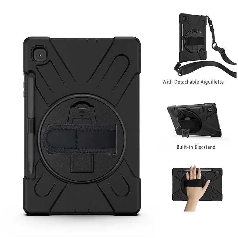 Tablet PC Cases Torby Dzieci Bezpieczne wstrząsy wstrząsowe ER z paskiem Shoder i uchwytem długopisem dla Galaxy Tab S6 Lite 104 Sile Case5901946 Drop de OT528