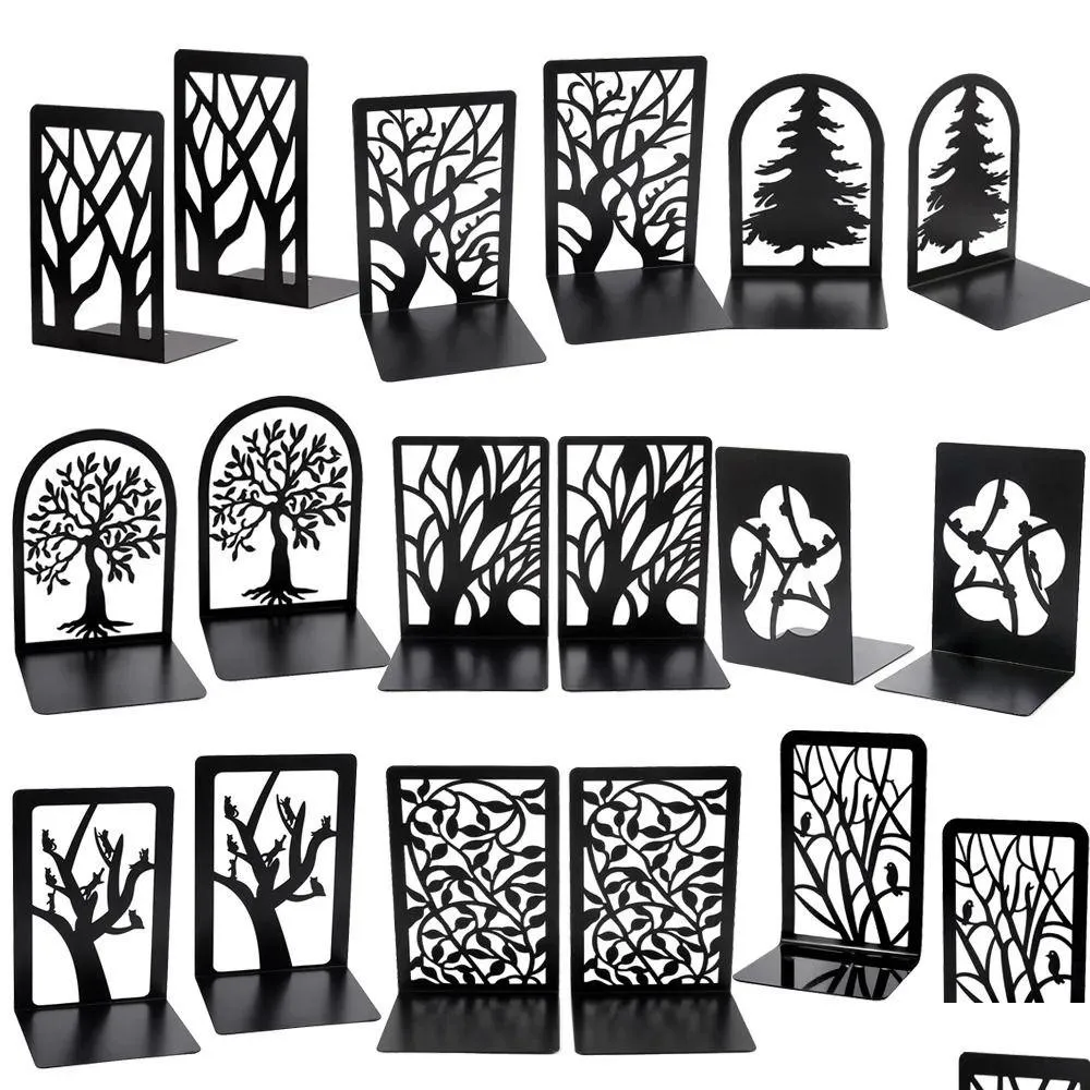 Objets décoratifs Figurines Géométrie en métal Support de serre-livre antidérapant Support de livre Support d'arbre Support de bureau Accessoires d'arrêt Bouchon d'extrémité G Dhg9G