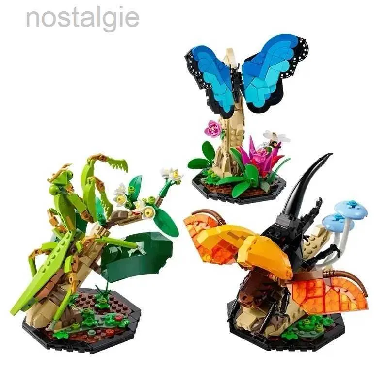 Blocchi 1111PCS Idee 21342 Collezione di insetti Modello animale Farfalla Scarabeo Blocchi di costruzione Fai da te Puzzle per bambini Assemblare giocattoli Regali per bambini 240401