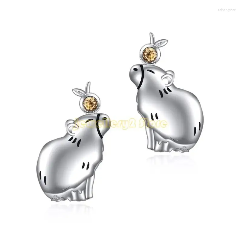 Boucles d'oreilles Capybara élégantes, ornement à la mode, Piercing, anneaux d'oreille, bijoux à breloques C9GF