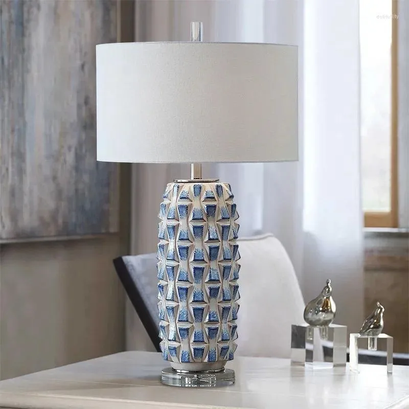 Торшеры Taoshe, скандинавская, слегка роскошная керамическая дизайнерская дизайнерская лампа El Sample, украшение для гостиной, спальни, настольная лампа