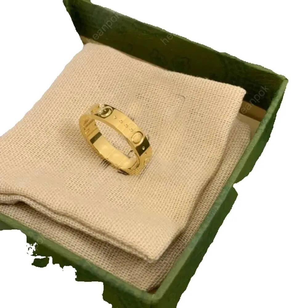 Mode Gold Band Mens Designer Titanium Steel Ring G Bijoux S Sier Mariage Amour Anneaux pour Femmes Taille 5 9 10 11 avec Boîte Nouveau