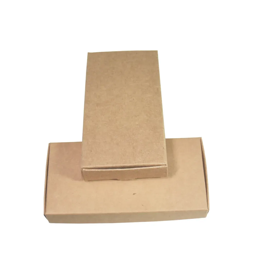 13.3*6.8*1.8cm Brown Craft Paper Gift Box Wishes Card Business Cards Package Paper Boxes Candy Jewelry Food Paperboard Box 