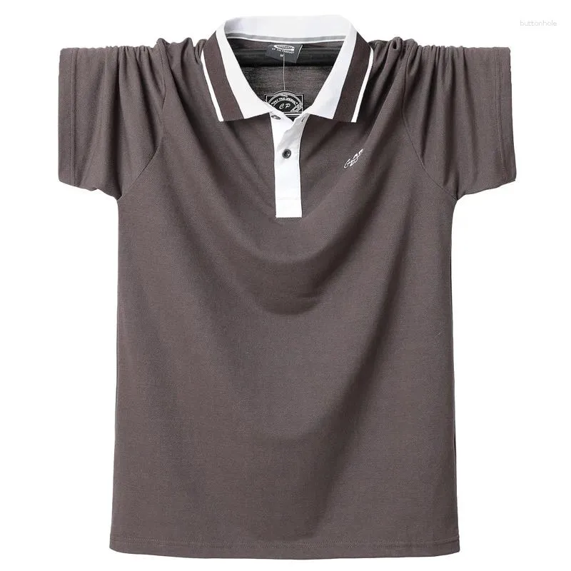 Polos masculinos chegada moda grande verão polo camisa de alta qualidade algodão puro manga curta plus size m l xl 2xl 3xl 4xl 5xl 6xl