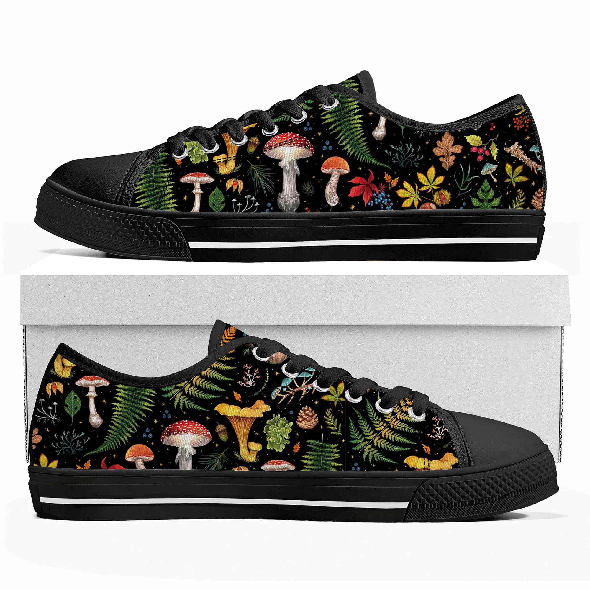 Schuhe Pilz Vintage Made Low Top Sneakers Herren Womens Teenager Hochwertige Leinwand Sneaker maßgeschneiderte lässige Paar Schuhe Custom Shoes Schuhe