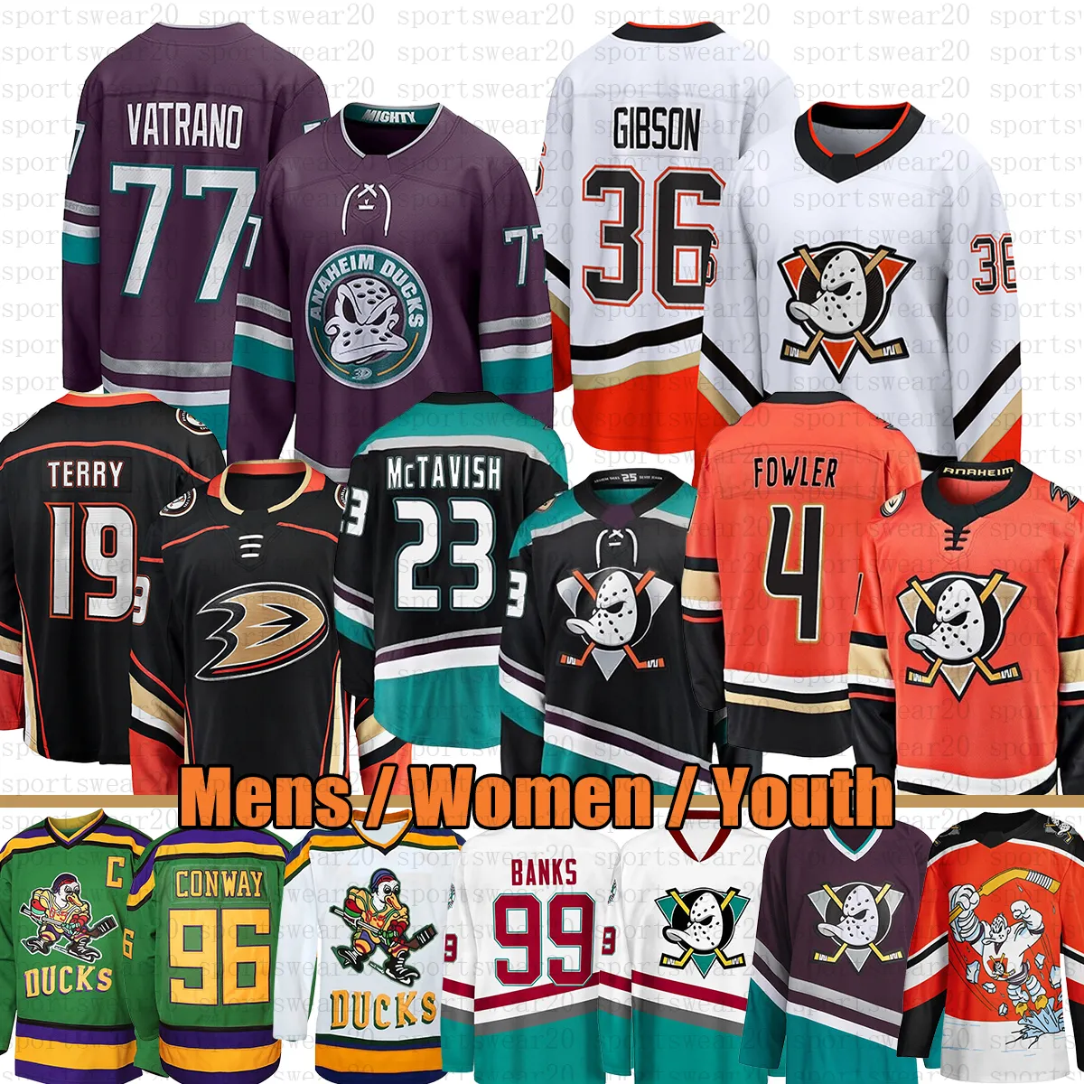 11 Trevor ZeGras Anaheim Hockey Jersey Mighty Ducks Jersey 19 Troy Terry Cam Fowler Frank Vatrano John Gibson Mason McTavish Teemu Selanne Charlie Conway Jerseys