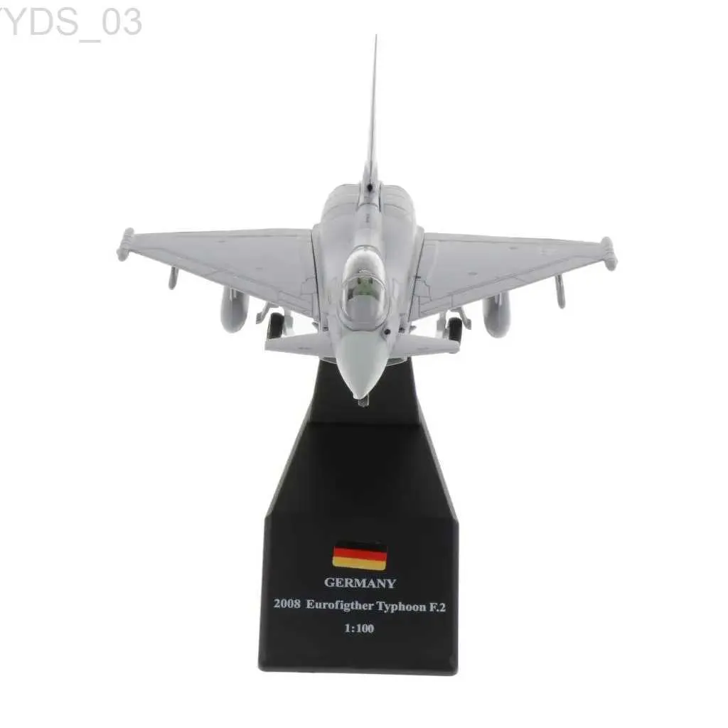 Modelo de avión 1/100 EF2000 Eurofighter Typhoon, avión de combate, modelo de combate de Metal YQ240401
