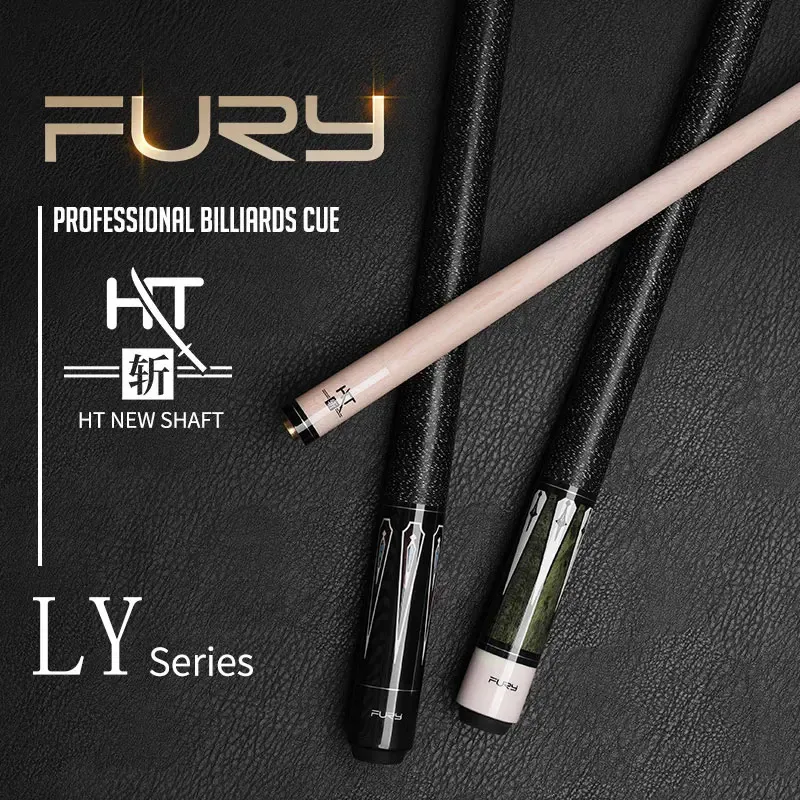 Fury Ly Series Billiard Play Basen Stick 125 mm końcówkę wałka klonu Centrum Centrum Taco de Bentarna lniana Modna naklejka 240321