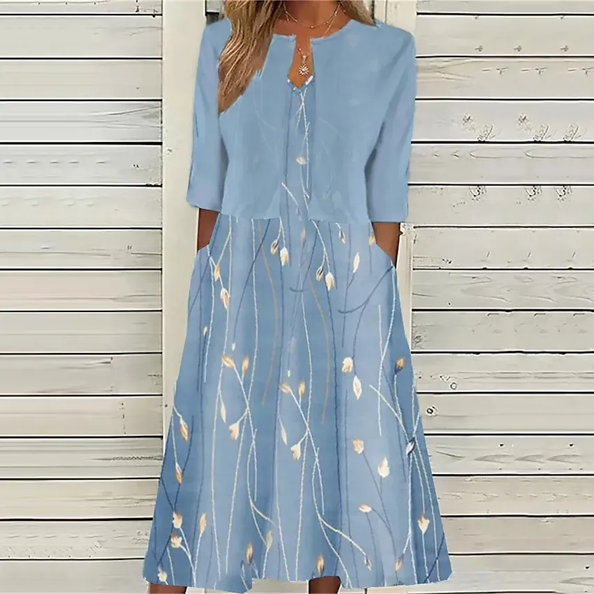 designer klänning sommarklänning kvinnor designer kläder vestidos midi klänningar en linje blommig tryck två bit klänning set casual klänningar kvinnor designer klänningar för kvinnor