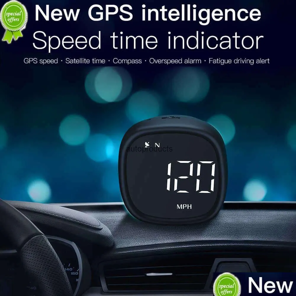 Car Compass New Gps Hud Digital Clock Speedometer Head Up Display Over-Speed Alarm Fatigue Driving Reminder Accessories Drop Delivery Otxvf