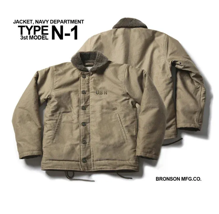 Bronson Type N1 USN Deck Jacket – Wool Lined Military Style Coat