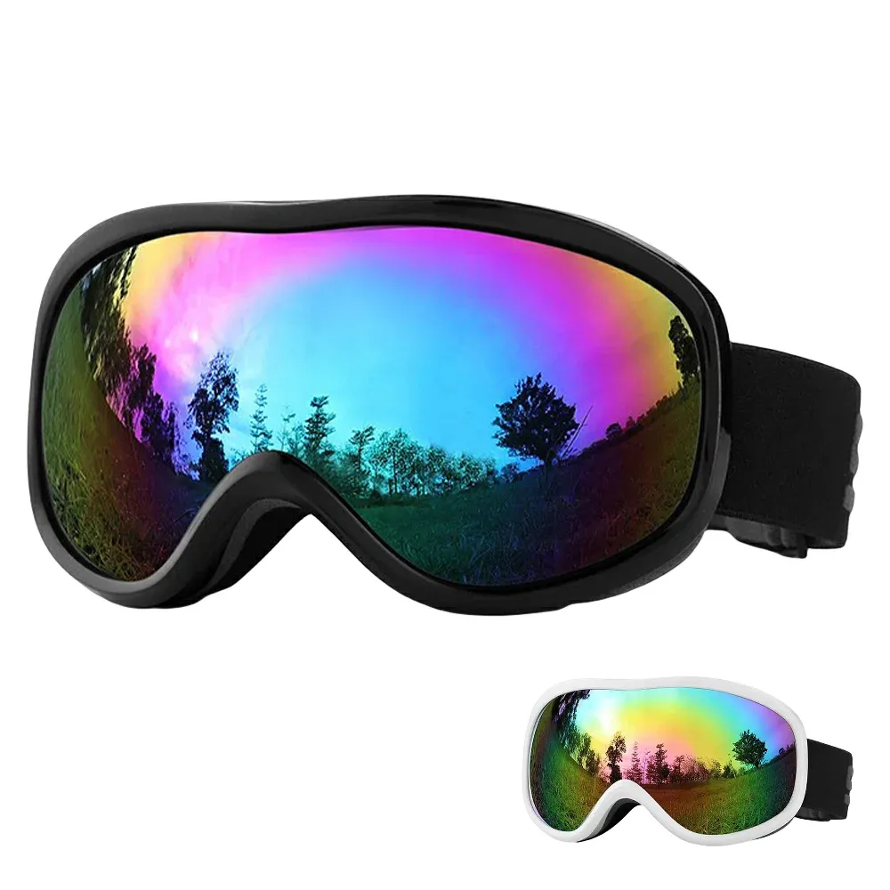Óculos unissex de esqui, camadas duplas, snowboard, antiembaçante, à prova de vento, proteção uv para homens e mulheres, patinação em snowmobile