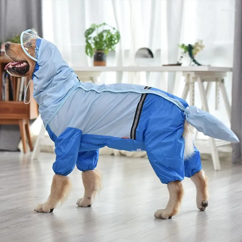 Vêtements pour chiens imperméable réfléchissant vêtements pour animaux de compagnie vêtements combinaison imperméable veste chiens résistant à l'eau pour fournitures