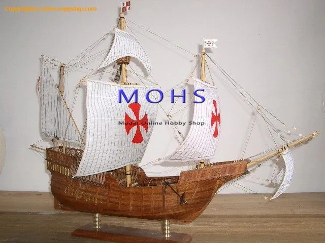 Velero clásico a escala de madera, barco de madera 150, kits de modelos de ensamblaje de SANTA MARIA 240319