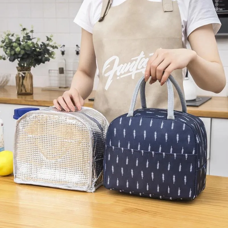 Sacs de rangement Portable thermique isolé boîte à déjeuner pour enfants fourre-tout refroidisseur sac à main Bento pochette dîner conteneur nourriture femmes