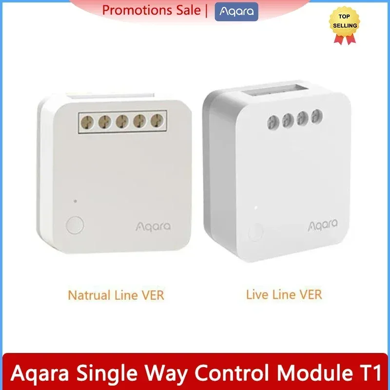 Steuerung Aqara Switch -Modul T1 Single Chiannel Relay Controller Zigbee 3.0 mit / ohne neutralen Smart -Home -Timer Fernbedienung HomeKit