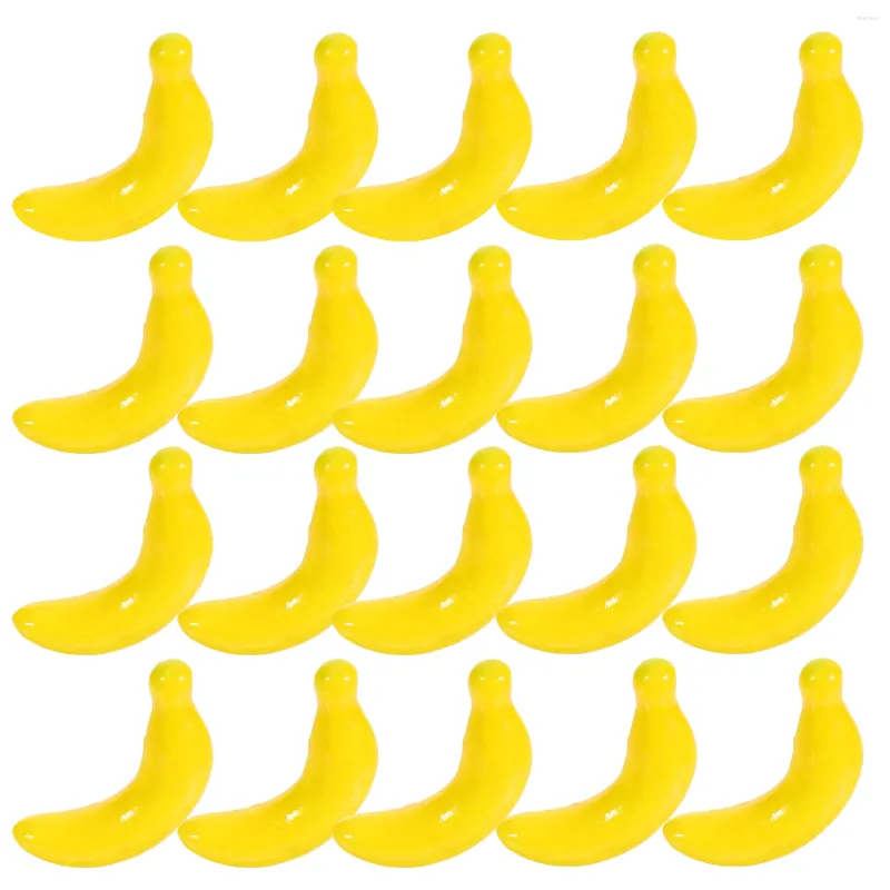 Party Decoration 20pcs Artificial Banana Model Simulation Decor Fake Fruit Po Prop