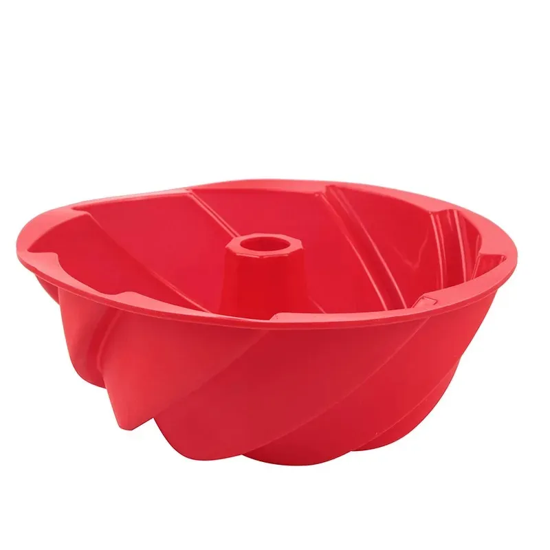 2024 Grande Spirale Spirale Silicone Bundt Cake Pan9- pollici, strumenti di cottura a stampo panetteria pane Bakeware Ciclone Stampo Strumento da forno fai-da-te spirale