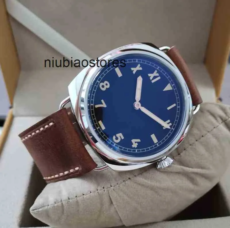 Waterdichte horloges Luxe designerhorloge 47 mm Mechanisch horloge met zwarte wijzerplaat voor heren