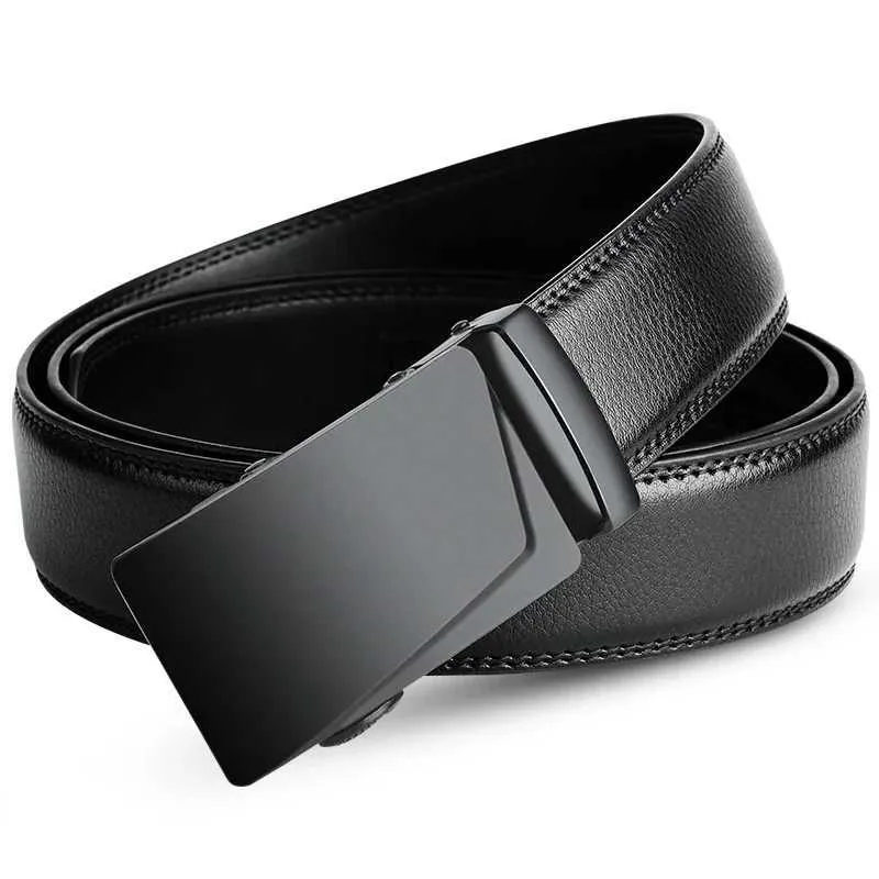 Belts Long Plus size 130 140 150 160 180cm Mens leather belt Womens unisex black automatic belt 2024 Q240401