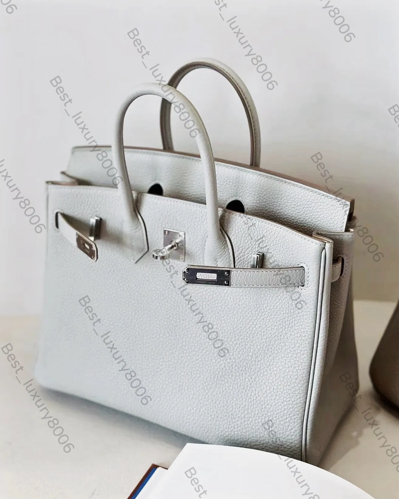 Borsa di lusso Tote di design completamente realizzata a mano Classica taglia 25 30 Pelle Togo originale francese importata Hardware per cuciture a sella CC CD GOLD e CK Platinum