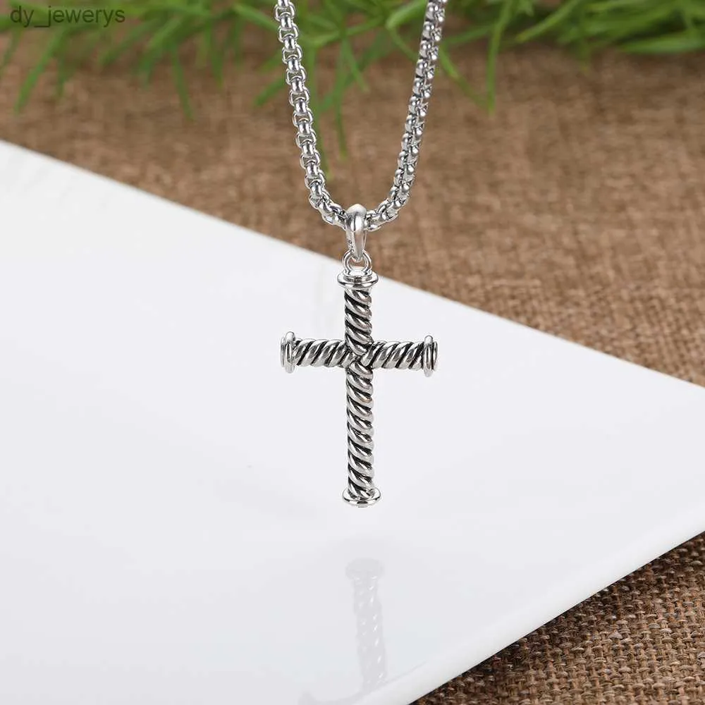 Designer Necklace Jewelry Cross Pendant Retro Classic Unisex Couple Accessories