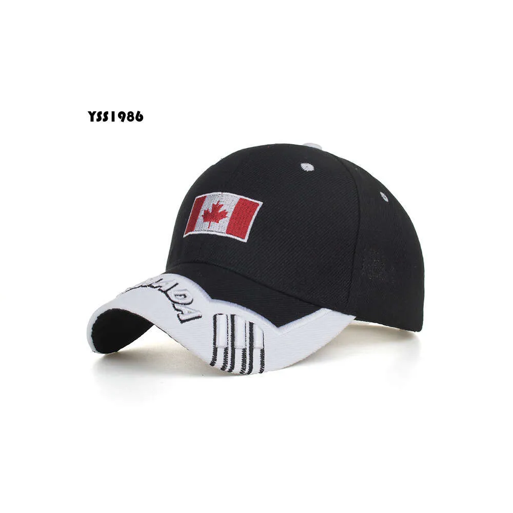 Zhongmei printemps/été nouveau produit noir et blanc contraste drapeau canadien brodé Baseball langue de canard chapeau B635