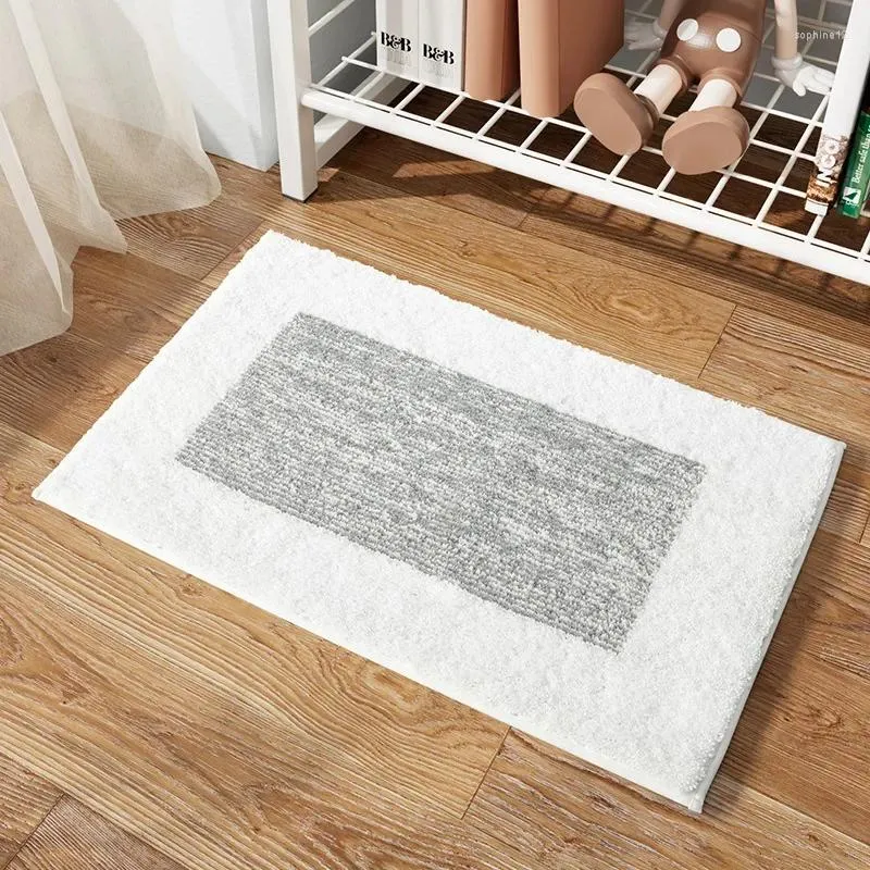 Tapis de bain sol pour salle de bain tapis d'intérieur antidérapant couverture lavable en Machine tapis en peluche douche