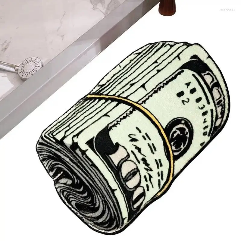 Alfombrillas de baño Mat de secado rápido Absorbente IMitation Cashmere Roll de dólares RUGA DE AUTO DE AUTO