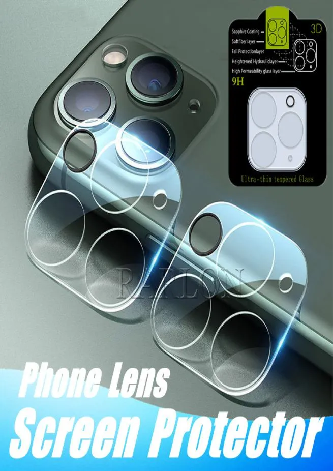 iPhone 14 13 13pro Max 12 Mini 12Pro 11 Pro 11Pro 9H透明な電話レンズTE4355456用の3Dフルカバーカメラバックスクリーンプロテクターフィルム
